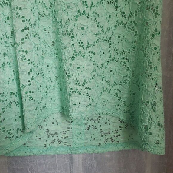 Y2K Vanity Essentials Women's Size M Mint Full Lace Tank Top No lining 90's - Picture 4 of 11